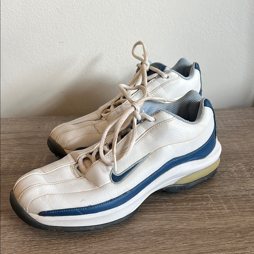 Nike Golf Athletic Sneakers White and Blue Size 8.5